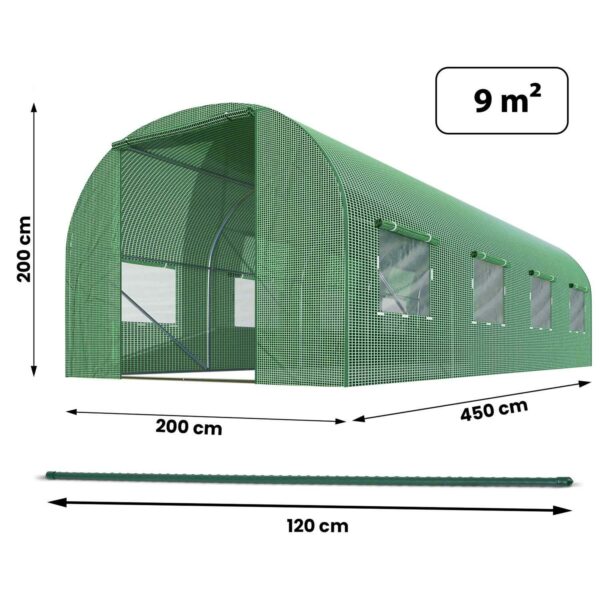 Sadilica za vrtnu foliju 2x4,5m, zelena | 9m2 - Image 3