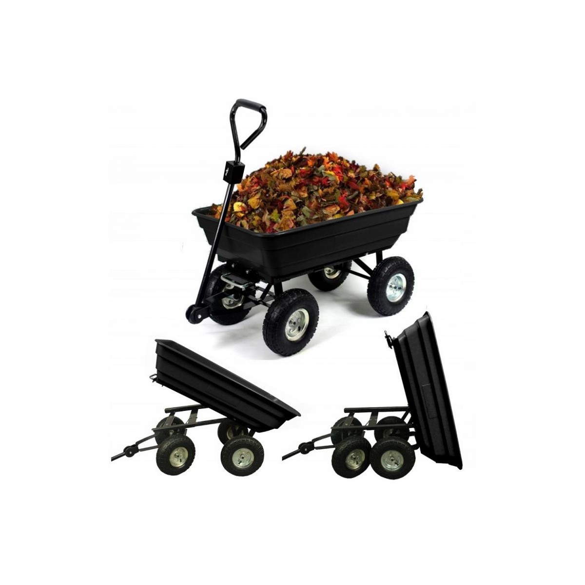 Prepravný záhradný vozík je určený na prepravu ľahkých ale aj ťažkých nákladov do 300 kg. Je vhodný ako pre prácu v záhrade