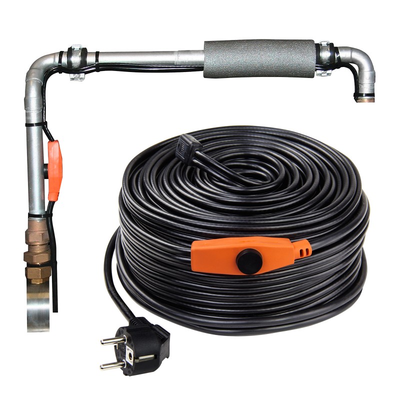 Grijani kabel za zaštitu od mraza, s termostatom | 4 m