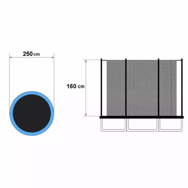 Unutarnja sigurnosna mreža za trampolin | 250 cm