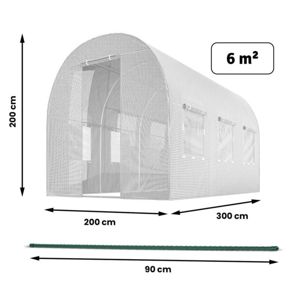 Sadilja za vrtnu foliju 2x3m, bijela | 6m2 - Image 3