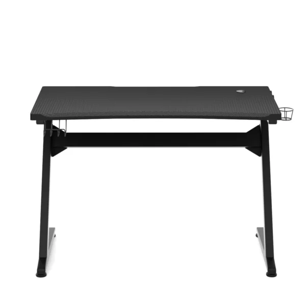 Igraći stol u obliku slova Z, crni | 120 x 60 x 76 cm
