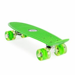 Penny board sa svjetlećim LED kotačićima | zelena