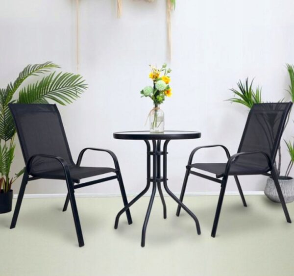 Metalni vrtni set | stol + 2 stolice