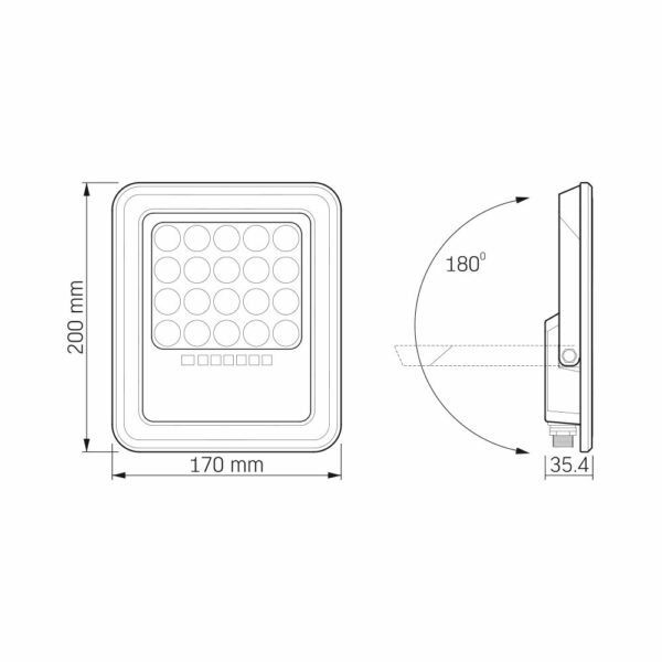 LED solarni reflektor HORS 500Lm 5000K | VIDEX