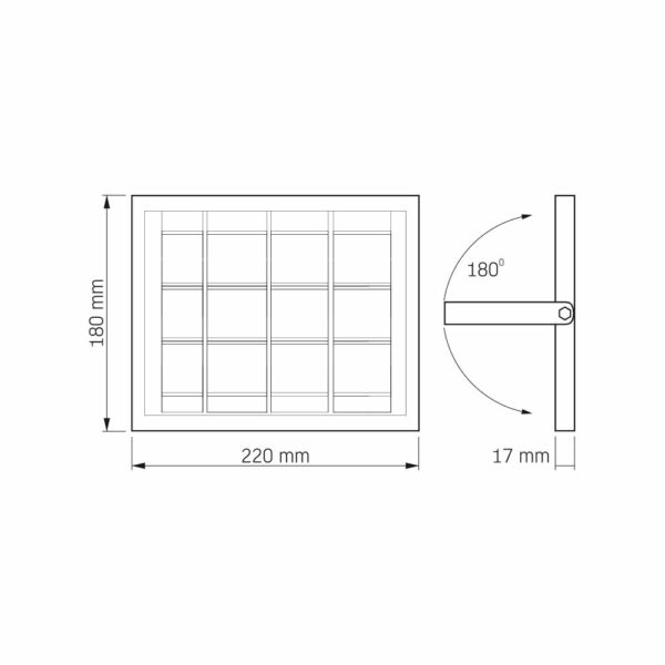 LED solarni reflektor HORS 500Lm 5000K | VIDEX