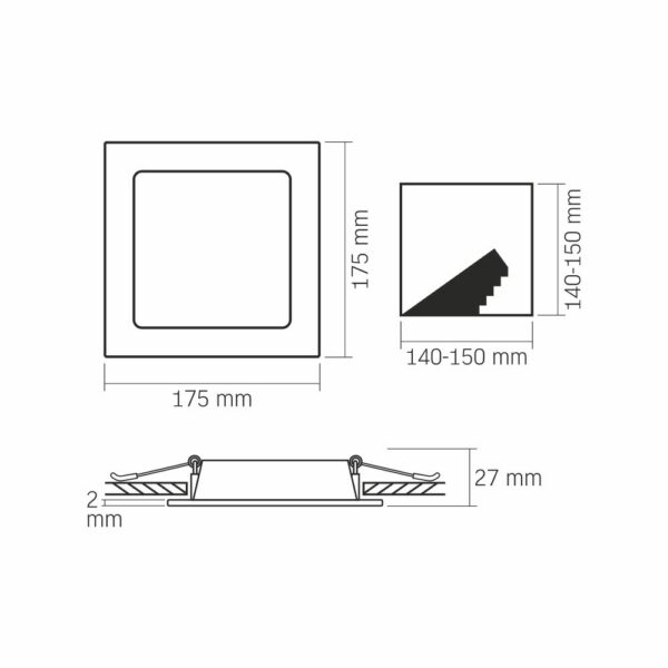 Bodovno svjetlo, bijelo, 12 W, Downlight Fixture, Videx | DLBS-124