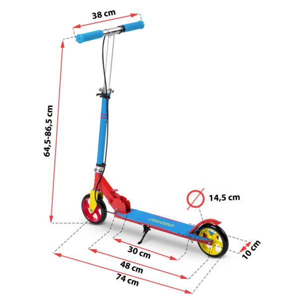 Dječji romobil Kodi, plavo-crveni | Ricokids