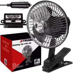 Xtrobb rotirajući ventilator za automobil, 12V | Iso trgovina