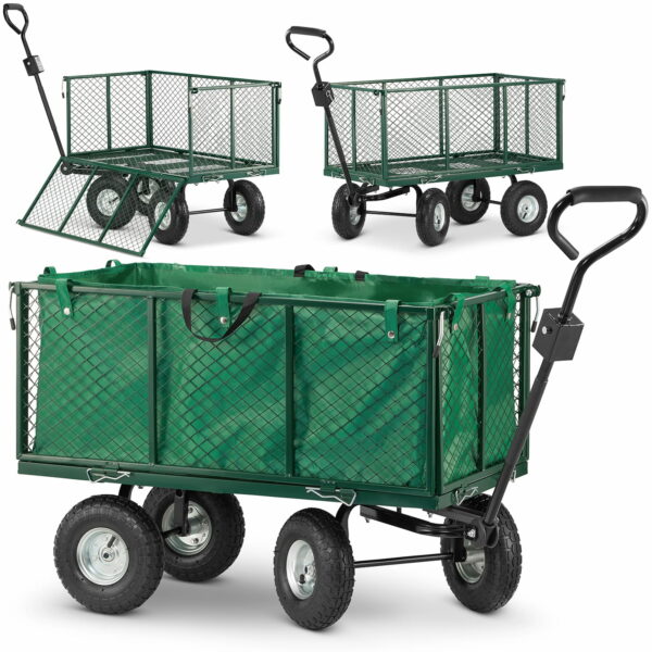 Vrtna transportna kolica - 450 kg | list s ručkama
