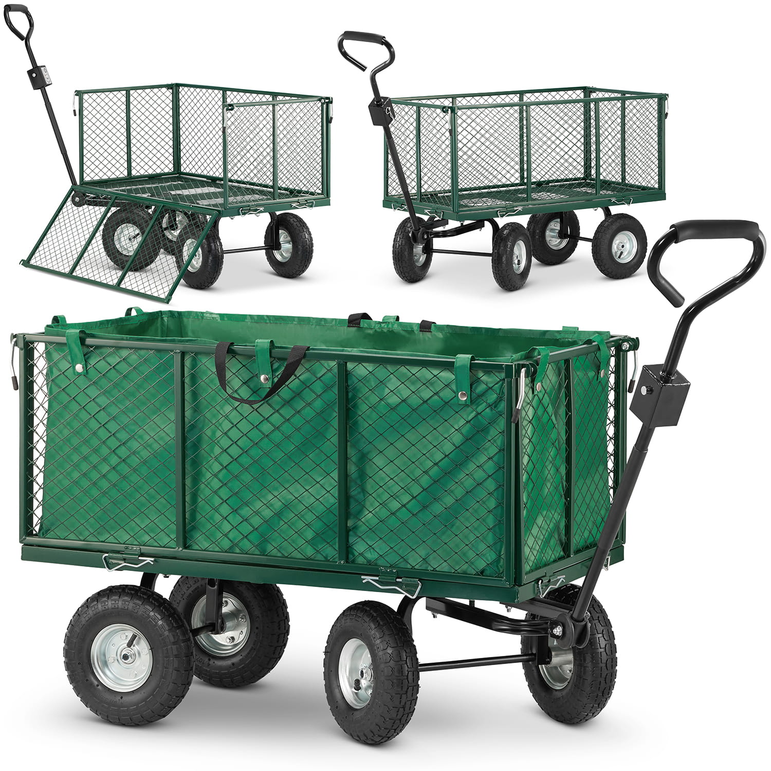 Vrtna transportna kolica - 450 kg | list s ručkama