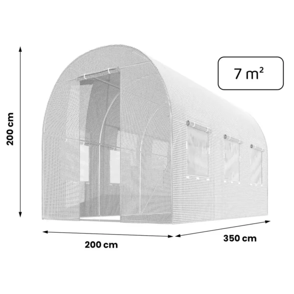 Folija za vrtnu foliju za drvo, 2x3,5m, bijela | 7m2