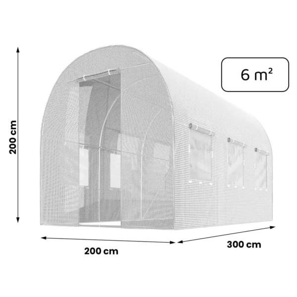 Folija za vrtnu foliju za drvo, 2x3m, bijela | 6m2