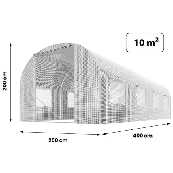 Folija za vrtnu foliju za drvo, 4x2,5m, bijela | 10m2