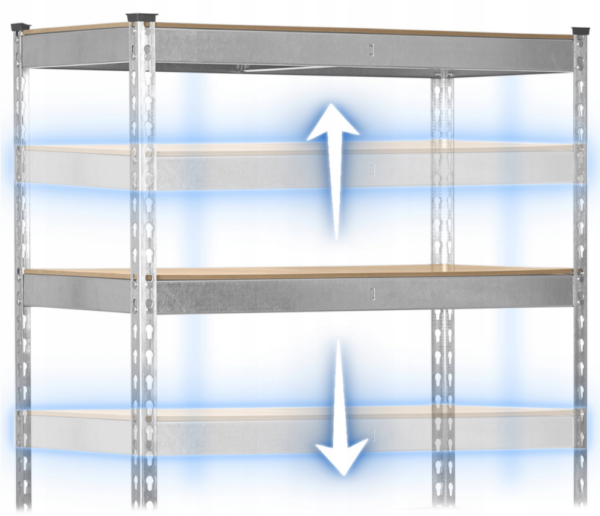 Metalni stalak za pohranu HR-700, 183 x 90 x 45 cm, srebrni | Humberg