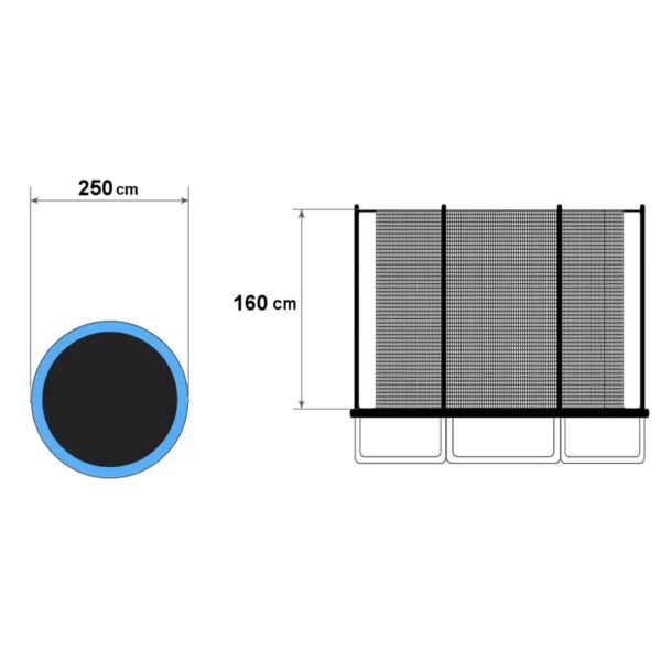 Vanjska sigurnosna mreža za trampolin | 244-250 cm