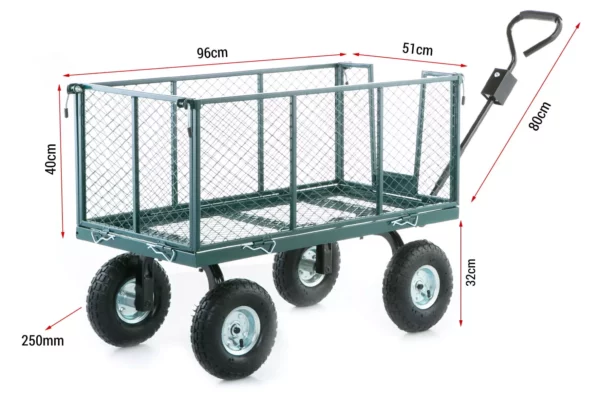 Vrtna transportna kolica - 450 kg | list s ručkama