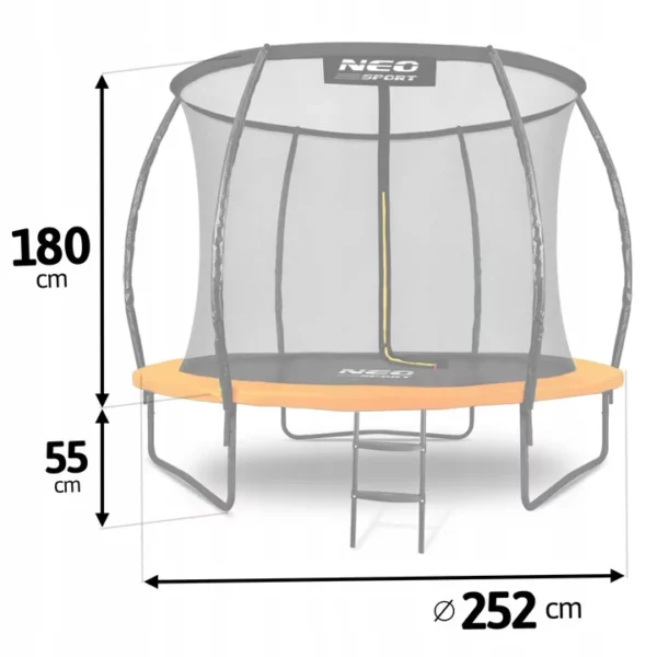 Vrtni trampolin s ljestvama 252 cm Neo-Sport