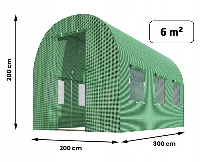 Sadilja za vrtnu foliju 2x3m, zelena | 6m2 - Slika 2