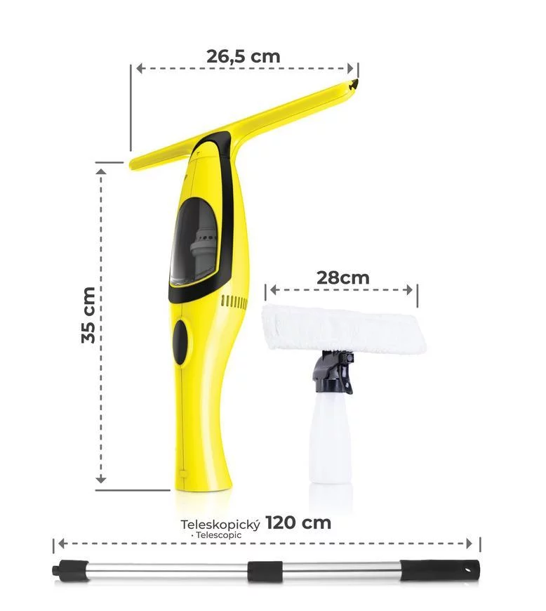 Čistač prozora s teleskopskom šipkom Strend Pro VAC-80E - 10 W