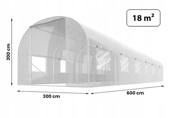 Folija za vrtnu foliju drvo, 3x6m, bijela | 18m2