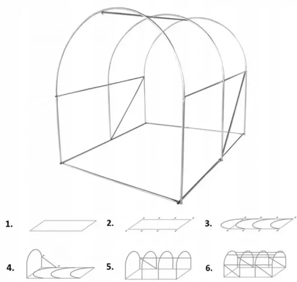 Konstrukcija na stablu od folije, 2 x 2m | Gardenline