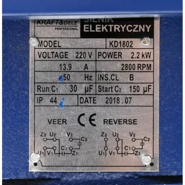 Monofazni elektromotor, 3kW, 220V | KD1804