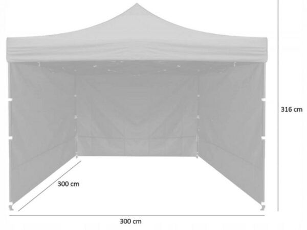 Sklopivi prodajni stalak, 3 x 3m | plava