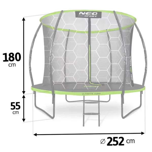 Vrtni trampolin, profilirani, 252 cm | Neo-Sport