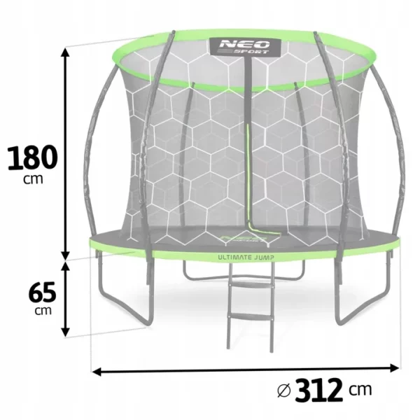 Vrtni trampolin, profilirani, 312 cm | Neo-Sport