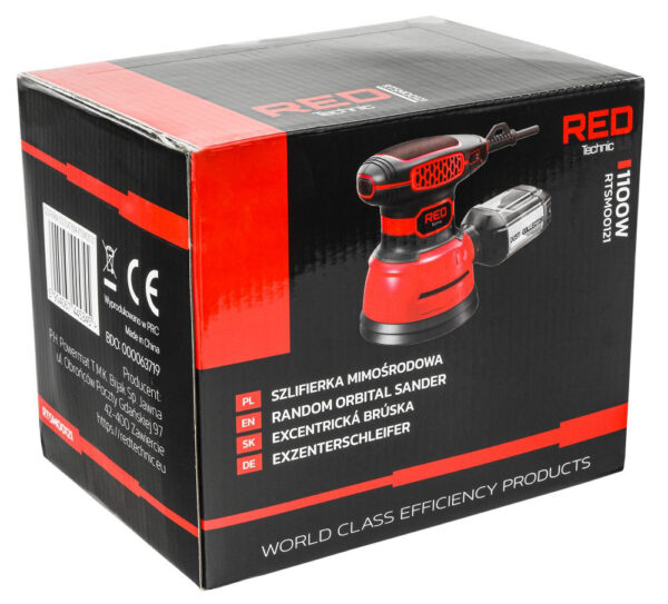 Ekscentrična brusilica s regulacijom RTSMO0121, 1100 W | RED TECHNIC