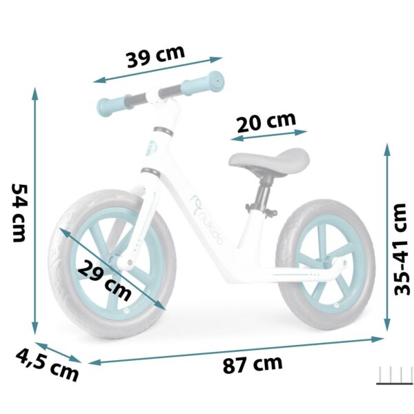 Dječji bicikl bez pedala Light Flee, plavi | Nukido