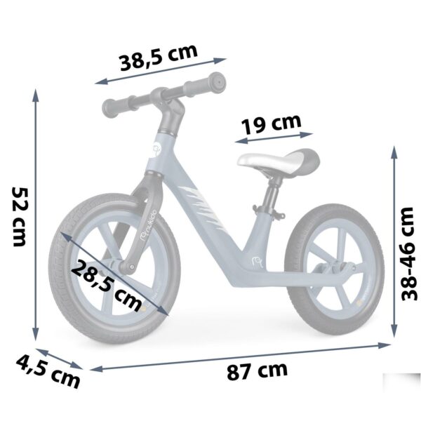 Dječji bicikl bez pedala Light Flee, tamnoplavi | Nukido