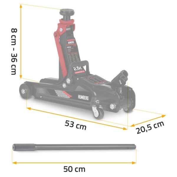 Hidraulična dizalica HM-380, 2.5T | Humberg