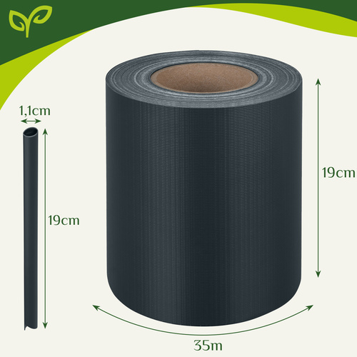 Traka za ogradu, 19cmx35m, 630g/m2, antracit | Gardlov - Image 3