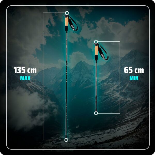 Pješački štapovi NS-380, 135 cm | Neo-Sport