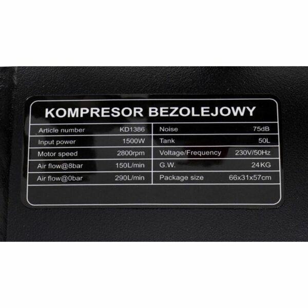 Bezuljni kompresor, 50L, 1500W | KD1386 - Image 19