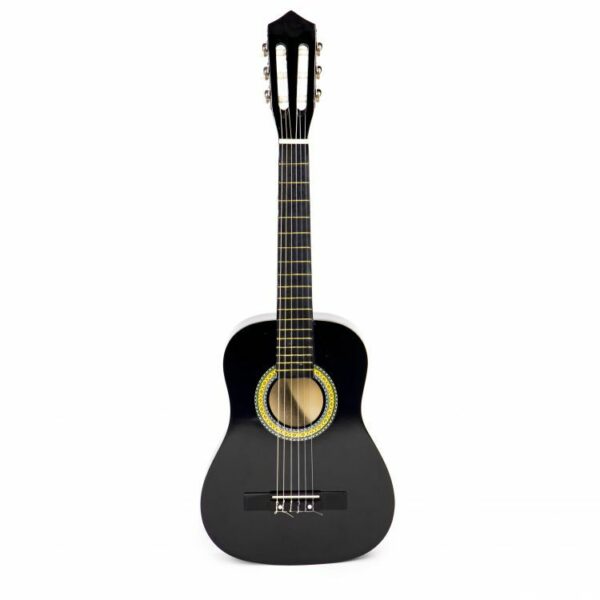 Dječja drvena gitara, 6 žica, crna | ECOTOYS - Image 2