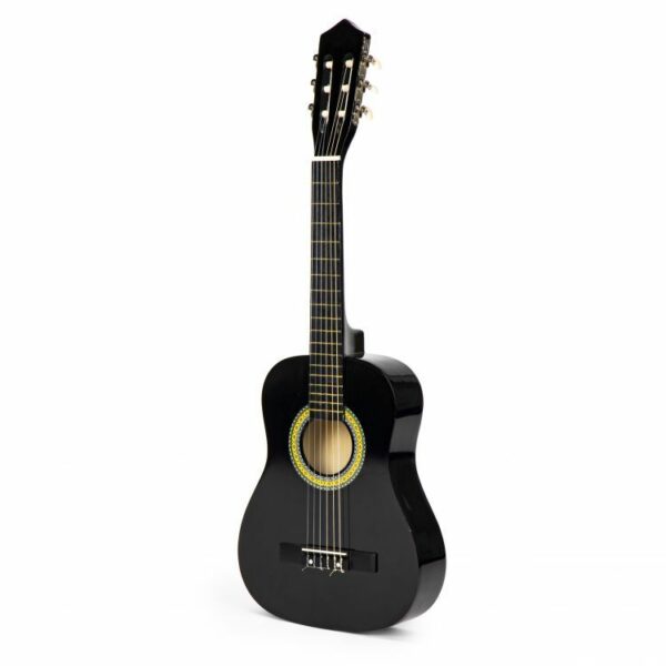 Dječja drvena gitara, 6 žica, crna | ECOTOYS - Image 3