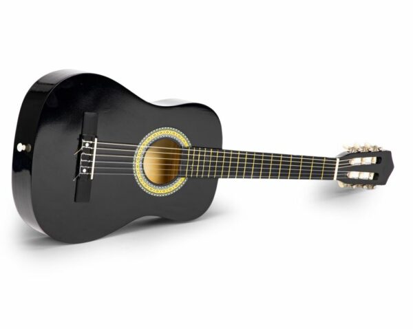 Dječja drvena gitara, 6 žica, crna | ECOTOYS - Image 6