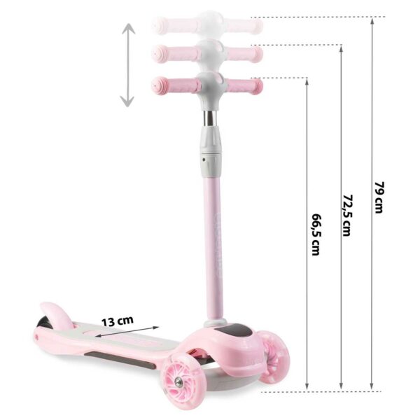 Romobil Piko, 3 kotača, roza | Ricokids - Image 2
