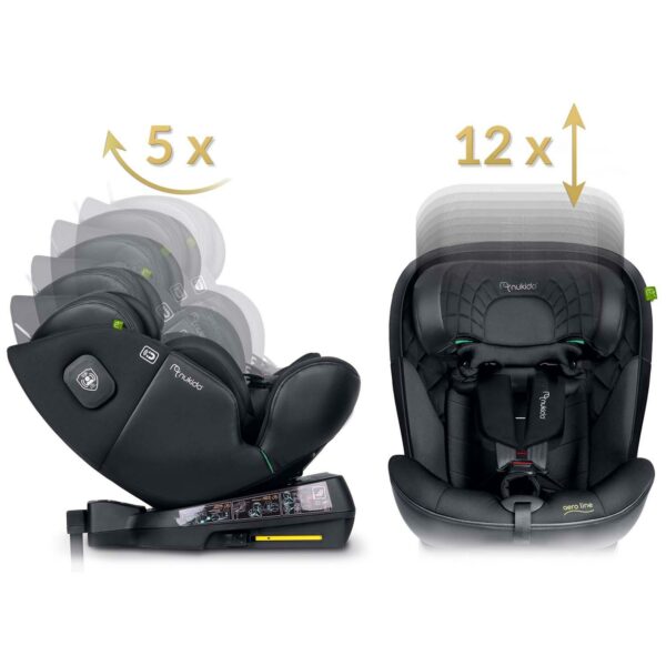Autosjedalica ISOFIX, 0-36kg, crna | Nukido Prestige - Image 14