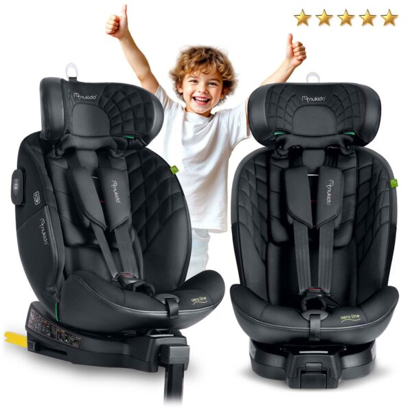 Autosjedalica ISOFIX, 0-36kg, crna | Nukido Prestige - Image 2