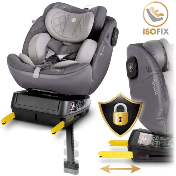 Autosjedalica ISOFIX, 0-36kg, siva | Nukido Prestige - Image 13