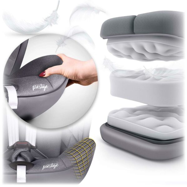 Autosjedalica ISOFIX, 0-36kg, siva | Nukido Prestige - Image 5