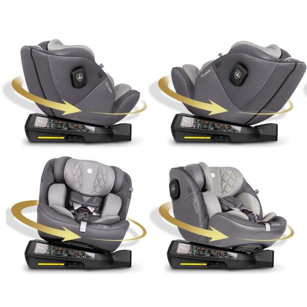 Autosjedalica ISOFIX, 0-36kg, siva | Nukido Prestige - Image 6