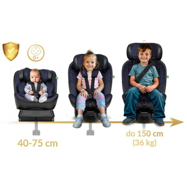 Autosjedalica ISOFIX, 0-36kg, tamnoplava | Nukido Prestige - Image 10