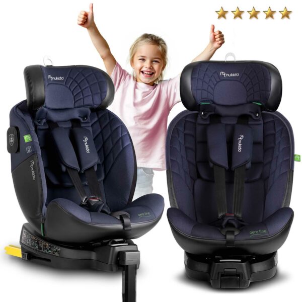 Autosjedalica ISOFIX, 0-36kg, tamnoplava | Nukido Prestige - Image 2