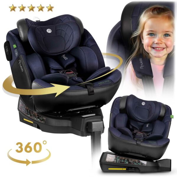 Autosjedalica ISOFIX, 0-36kg, tamnoplava | Nukido Prestige - Image 7