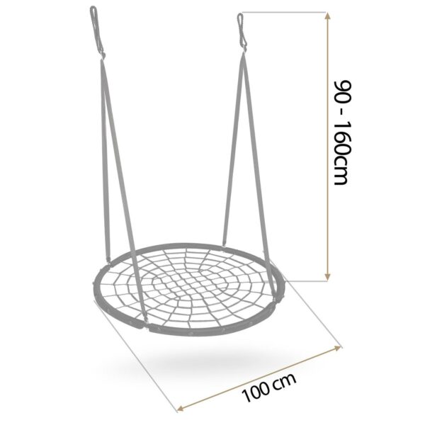 Vrtna ljuljačka NS-104, 100 cm, crna | Neo-Sport - Image 4